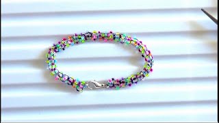 Learn How to Make a DIY Handmade Sand Bead Bracelet, Using the Right Angle Weave Beadwork Technique