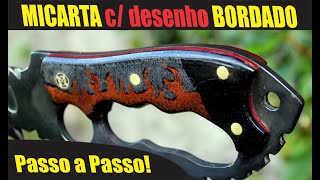 Micarta com Desenho Bordado (Passo a Passo)