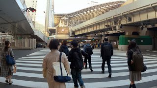 【阪急梅田駅→JR大阪駅/大阪リアル散歩/】出勤ラッシュの大阪を散歩