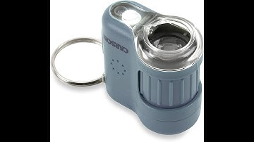 Carson MicroMini 20x LED Lighted Pocket Microscope with Built In UV and LED Flashlight