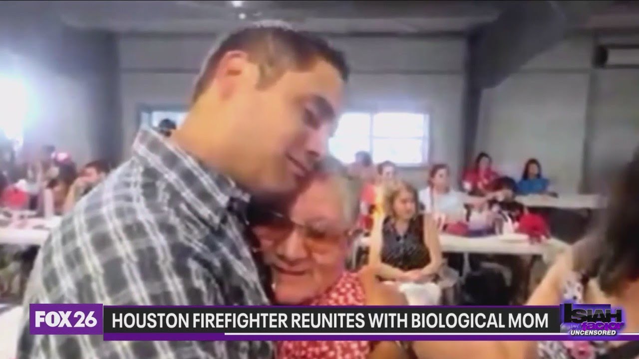 Houston firefighter reunites with biological mother - YouTube