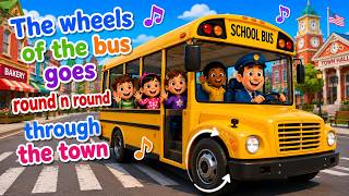 The Wheels of the bus goes round n round | Round n Round through the Town