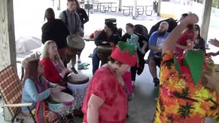 Pine Island FL Drum Circle Circle in the Shelter 12/21/2014 (HD Compilation)
