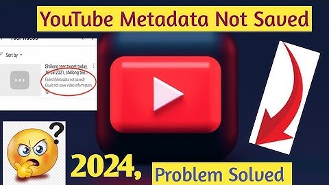 Fix Metadata Not Saved problem Solved 👍#youtube #trading #youtubevideos