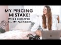 STRESSED OUT, ANXIOUS, UNHAPPY...Photography Pricing & Packages and why I scrapped everything!