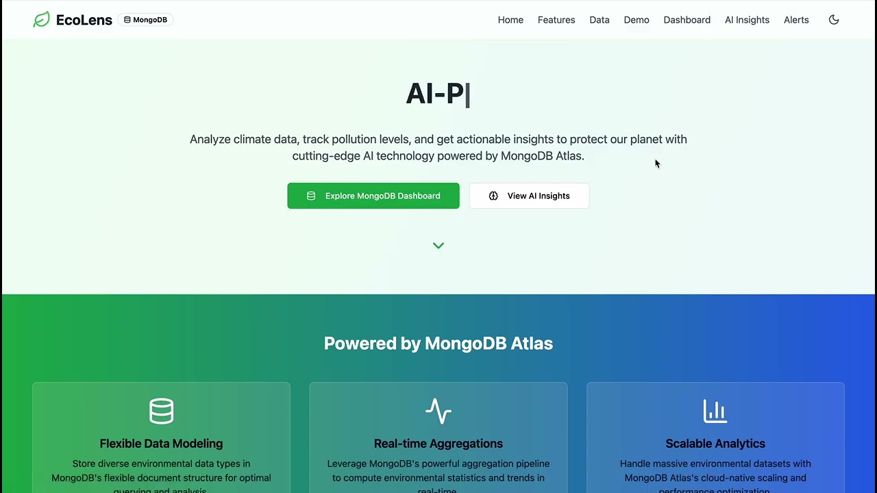 🌱 Project Story – EcoLens: AI-Driven Environmental Insight Dashboard