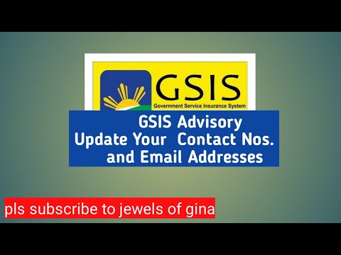 UPDATE YOUR CONTACT NOS. & EMAIL ADDRESS -GSIS