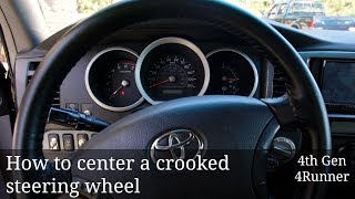 How to Center a Crooked 4Runner Steering Wheel