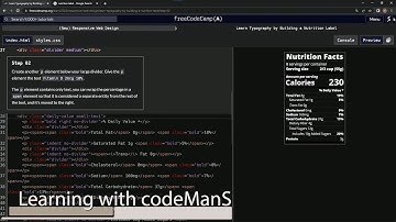 learn2code | freeCodeCamp (New) Responsive Web Design  -  Building a Nutrition Label: Step 62