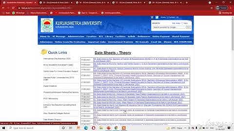 EXAM DATE SHEET EVEN SEMESTER OF UG STUDENTS B.A, B.COM  B.SC, BBA, BCA ISSUED BY KUK ON 17.6.2021