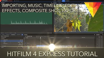 Hitfilm 4 Express Tutorial - The Basics - Adding video, music, export etc.