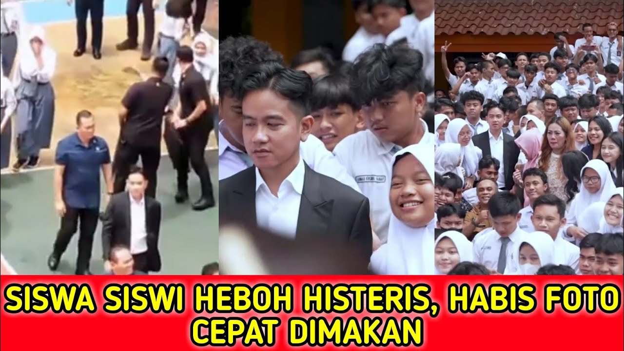Siswa siswi Teriak Histeris Melihat Kedatangan Wapres Gibran Tinjau Makan Bergisi Gratis SMAN 60 Jkt