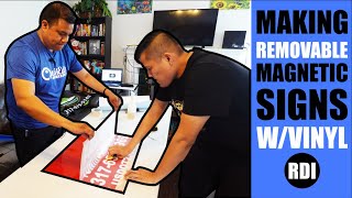 Making removable magnetic signs with vinyl