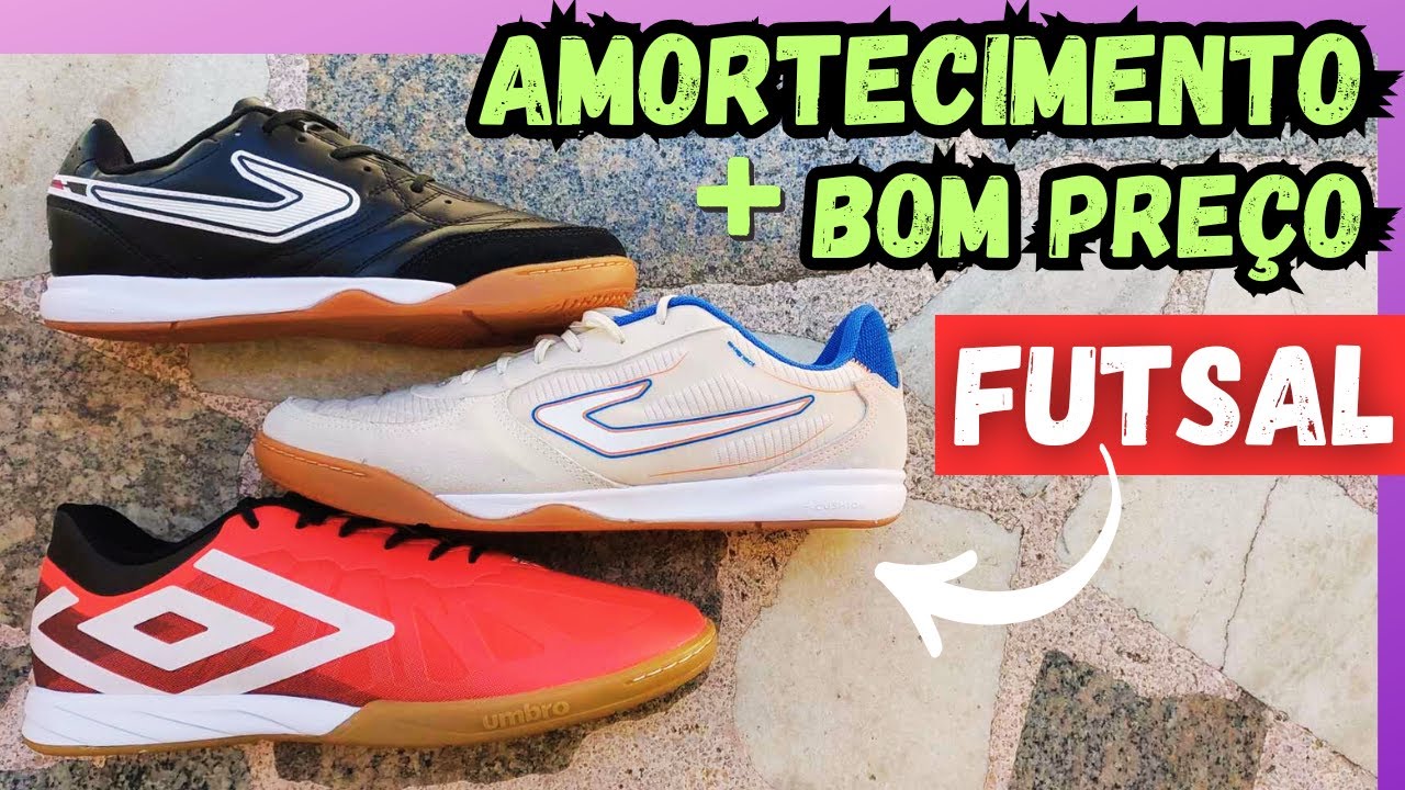 MELHORES CHUTEIRAS FUTSAL COM AMORTECIMENTO E BARATAS‼ CHUTEIRA FUTSAL ...