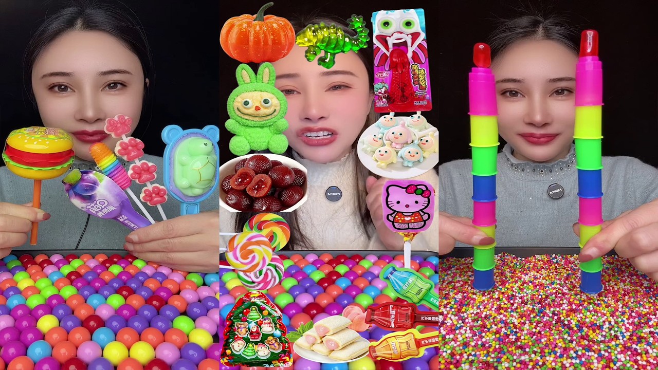 ASMR Конфеты 🍬 Игрушки принцессы 👑 Забавные очки 🤓 Фруктовое желе 🍇 Клубничные лакомства 🍓 EP516