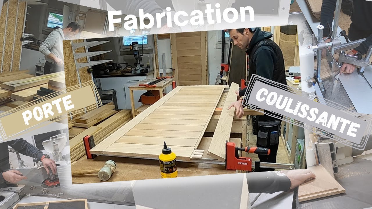 Fabrication portes coulissantes en chêne pour placard
