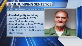 Yates County man sentenced with bail jumping