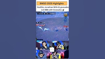 GodLike Jonathan 1v3 8Bit with 11 Grenades 😱 | BMSD 2025 Highlights | BGMI Esports