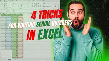 4 Easy Tricks to Add Serial Numbers in Excel #trending #tricks #excel 