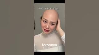 korean girl bald hairstyle filter viral effect scary resultAsian girl cute bald hair filter