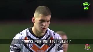 Adam Doueihi kicking with pressure