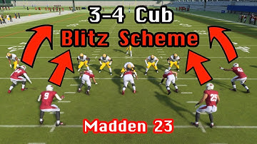 *BASICS OF BLITZING!* 3 4 Cub Blitz Scheme | Madden 23 Tips & Tricks