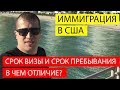 Иммиграция в США.  Срок визы и срок въезда. В чем разница?