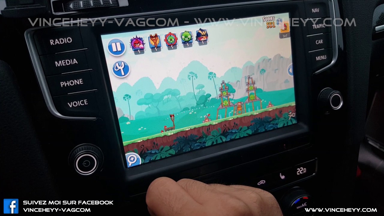 Golf 7 (5G) Discover Pro (APPCONNECT Mirrorlink ANDROID “ Sony Xperia ” DEMO GAME Angry