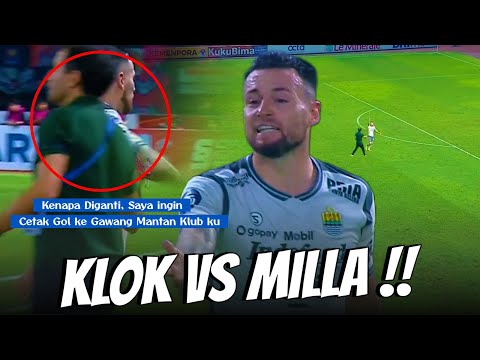 Marc Klok Tendang Kursi vs Luis Milla !! Momen Pemain Bintang Liga 1 Marah Ditarik Keluar / Diganti