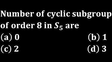 number of cyclic subgroup of order 8 in S₅