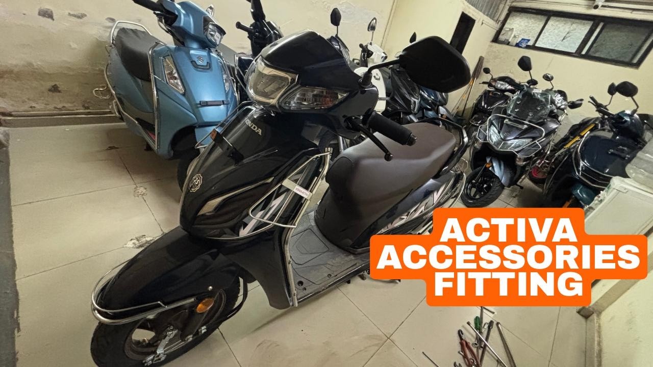 Accessories Fitting Honda Activa 110 Anniversary Edition 🔥| Safety Guard Fitting @caarnavtech 