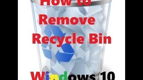 How to remove recycle bin from desktop (windows 7, 8 and 8.1 and windows 10)