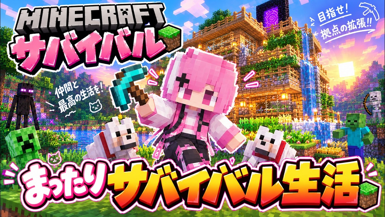 【#配信 /#minecraft 】0から始めるマイクラ生活!2日目 #shorts #vtuber #雑談
