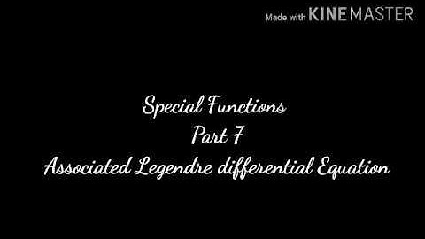 Associated Legendre Differential Equation