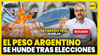 PESO ARGENTINO se devalúa tras triunfo de MILEI en elecciones primarias #ValganVerdades