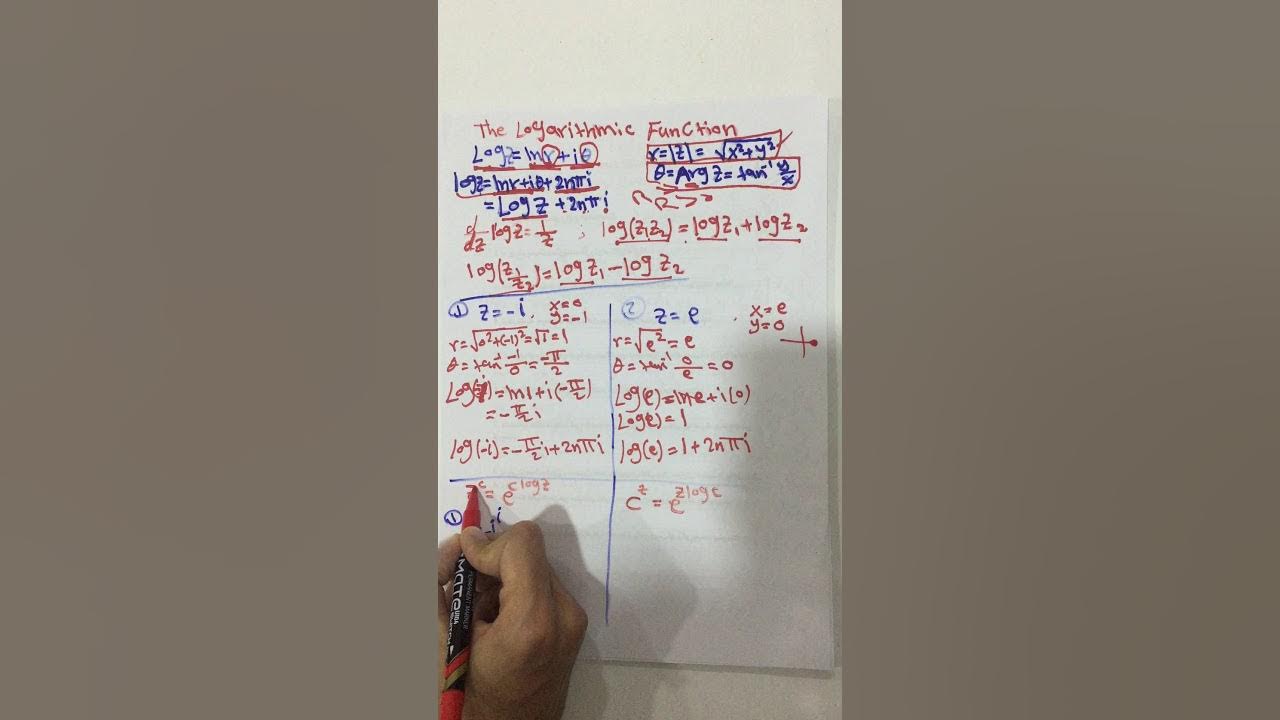 The Logarithmic Function of complex number YouTube