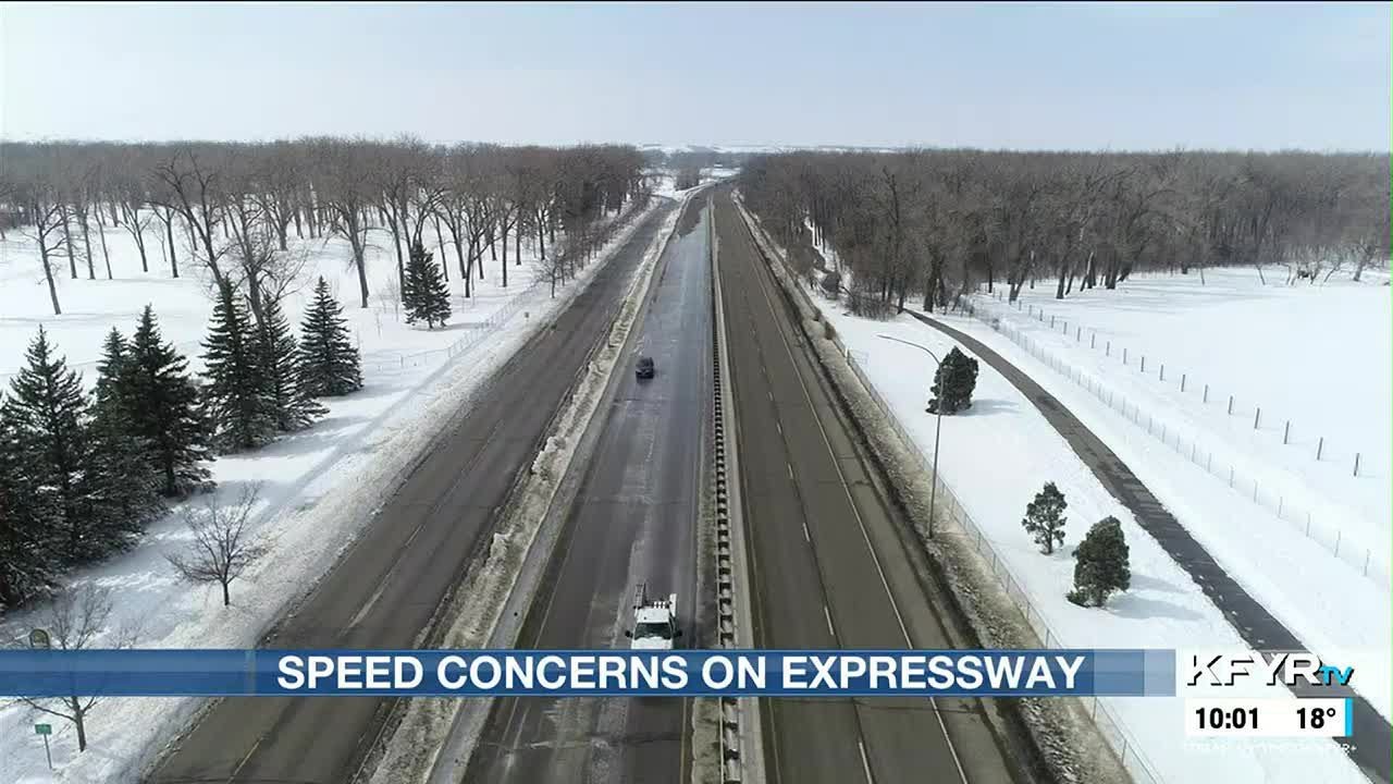 Speeding on a portion of Bismarck Expressway causes it to get a