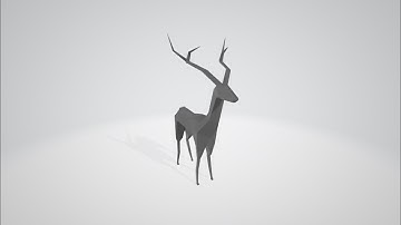 3ds Max - low poly deer
