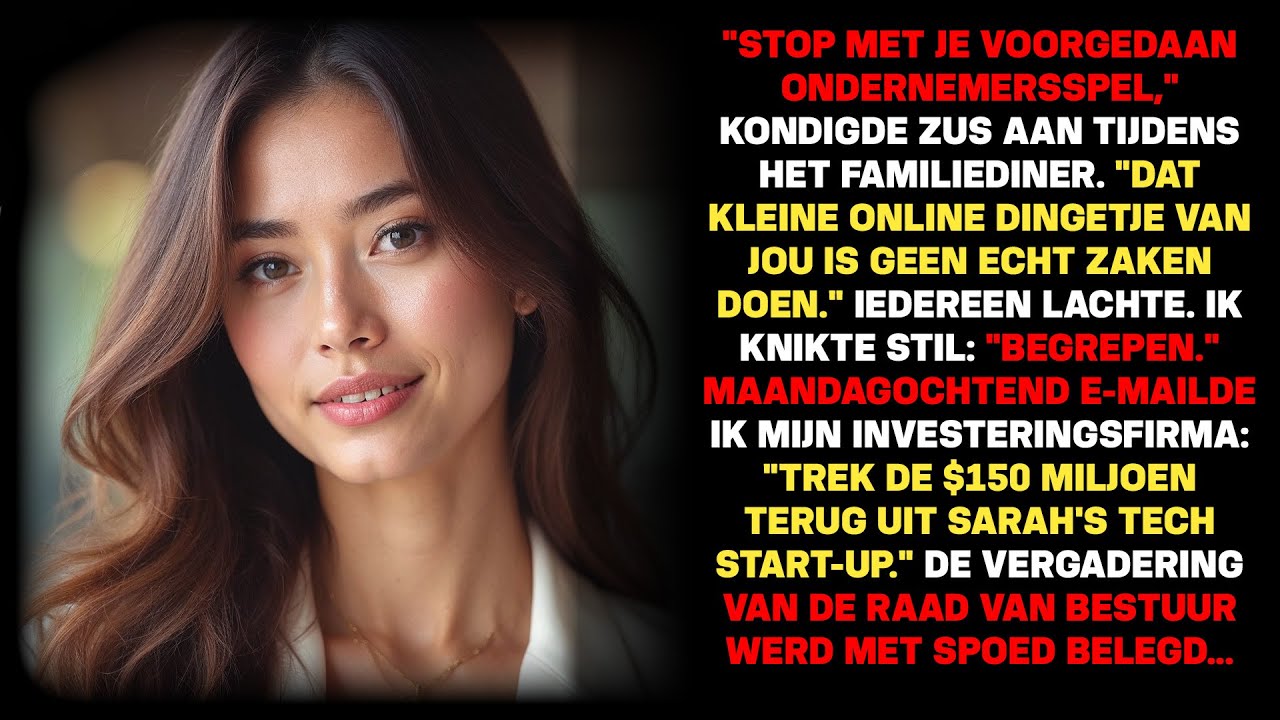 Zus zei 'stop met doen alsof je ondernemer bent' - ik ben haar stille partner, 150M waard