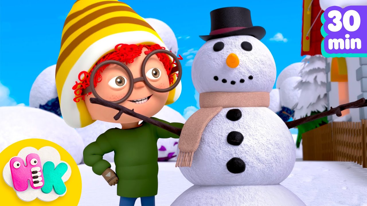 Pupazzo Di Neve Sveglio Che Decora Un Albero Di Natale Illustrazione