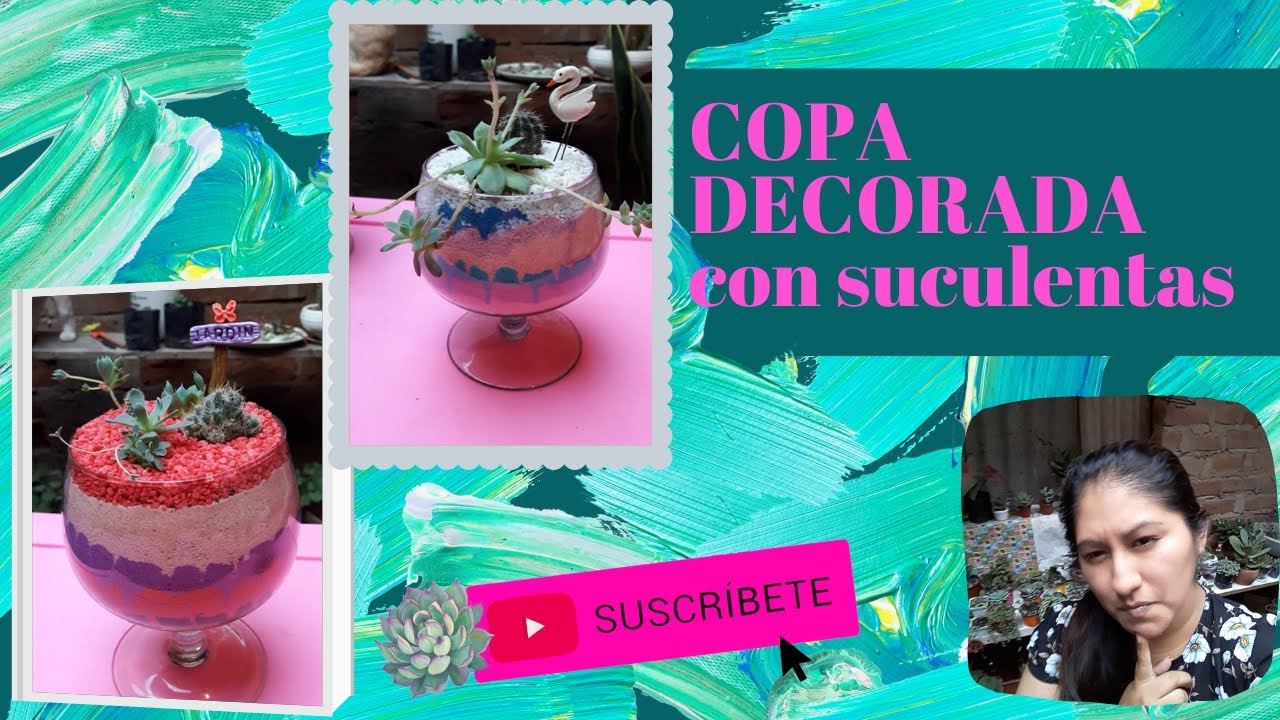 como hacer un terrario con arena de colores #terrarios #suculentas # lima