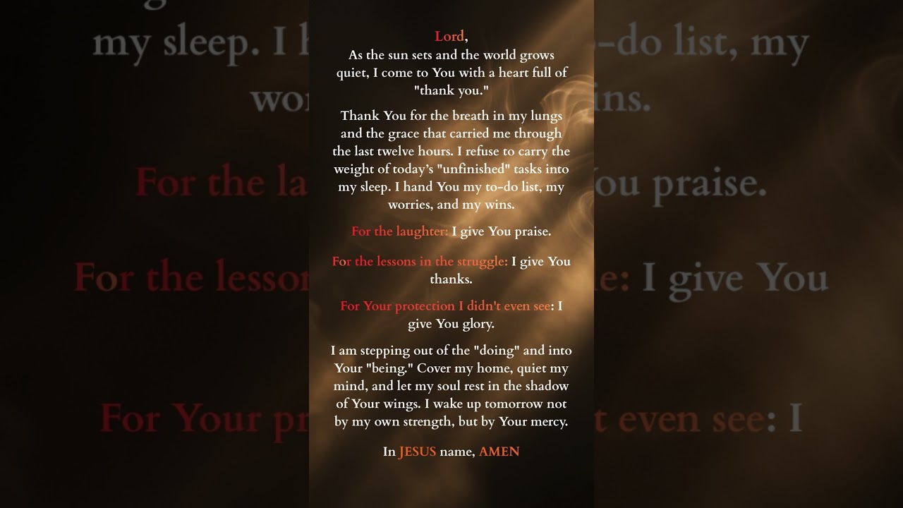 The Only Night Prayer You Need to Release Today’s