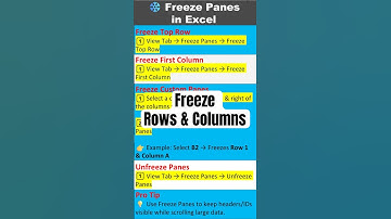 ❄️ Freeze Panes in Excel | Keep Headers Visible