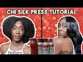 Silk Press Tutorial on Natural 3b/3c Fine Hair ft. CHI Infra Thermal Trio Kit + Saran Wrap Method!