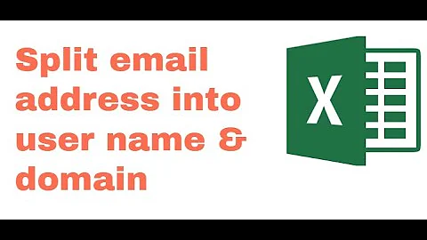 How to split email address into user name and domain in excel?