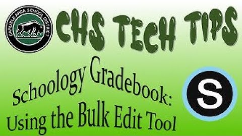 Schoology Gradebook: Using the Bulk Edit Tool