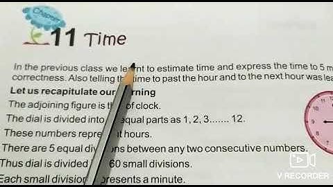 Class 4th maths Chapter 11 TIME exercise-11.1 part 1