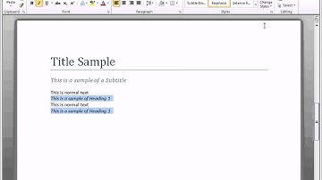 Word 2010  |  Using the Style Gallery