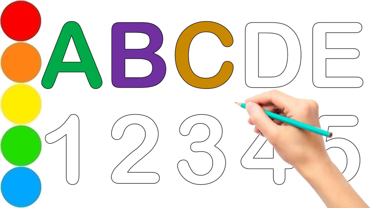 Learn ABC Alphabets and Numbers Counting 123 | ABCDE | 12345 | Kids ...