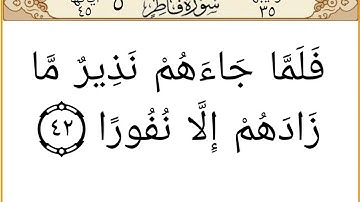 سورة فاطر  ( آية ٣٨ ___ ٤٥ )